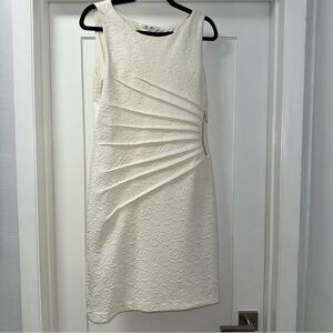 Ivanka Trump Cream Textured Mini Dress